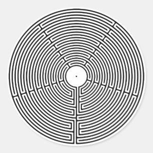 23 Circuit Labyrinth Classic Round Sticker