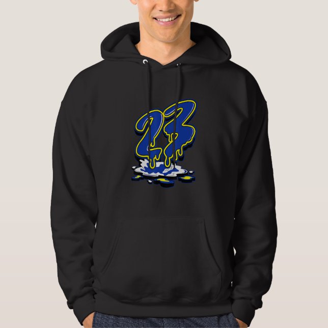 23 Drip Blue Matching For Men Women Hoodie (Front)