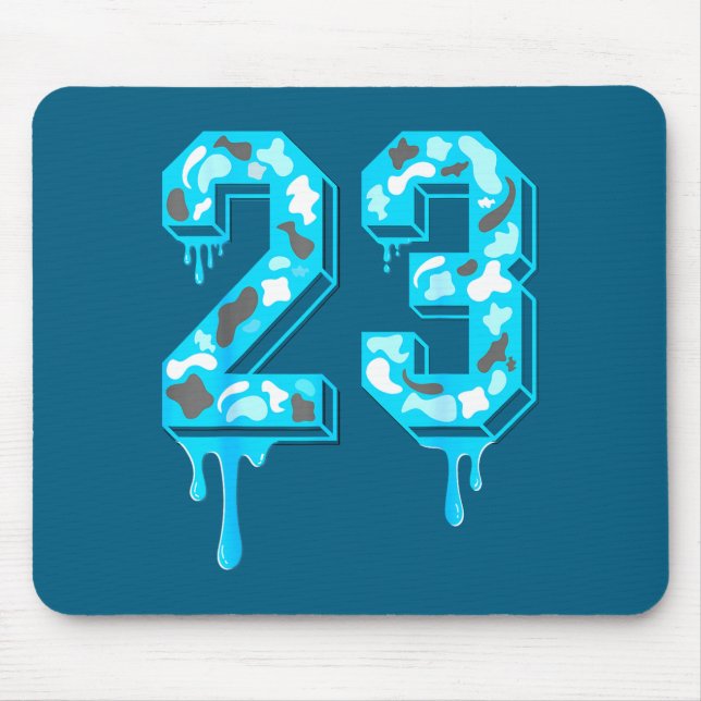 23 Drip Camo Gamma Blue Matching  Mouse Mat (Front)