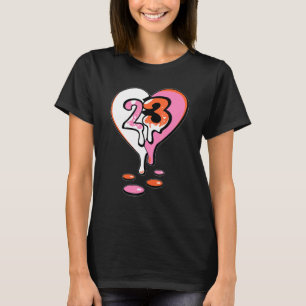 23 Drip Heart GS Pinksicle 5s Matching T-Shirt