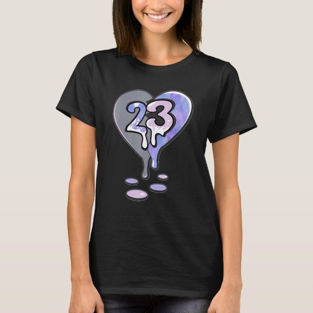 23 Drip Heart Zen Master 4s Matching T-Shirt (Front)