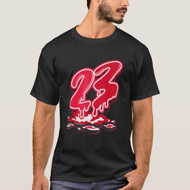 23 Drip Matching Drip Red For Men Women T-Shirt (Front)