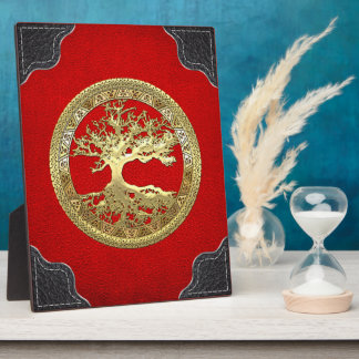 [23] Golden Celtic Tree of Life Plaque