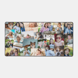 23 Haphazardly Overlapping Photos Collage Template Desk Mat