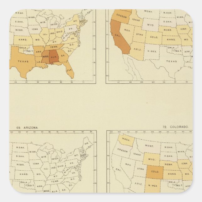 23 Interstate migration 1890 ALCT Square Sticker (Front)
