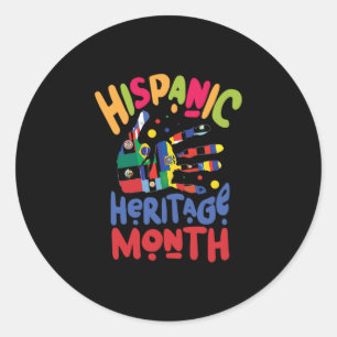23.National Hispanic heritage Month all countries. Classic Round Sticker