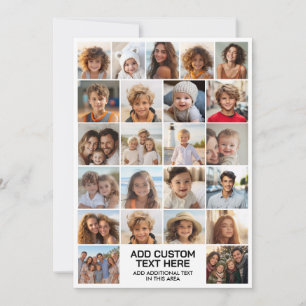 23 Photo Collage with Text Box Holiday Card