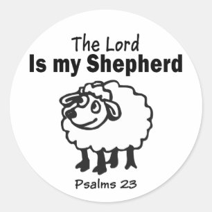 23 Psalm Classic Round Sticker