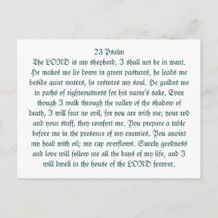 23 psalm postcard