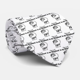 23 Psalm Sheep Fun Necktie
