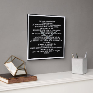 23 Psalm Square Wall Clock