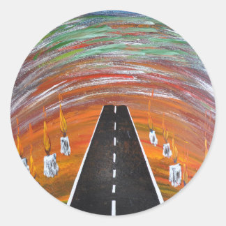 23/ Route de souffrance Classic Round Sticker