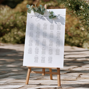23 Tables Welcome Seating Chart Modern Script