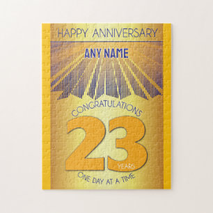 23 Year AA 12 Step Anniversary Personalised Jigsaw Puzzle