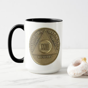 23 Year CUSTOM NAME Sober Coin Anniversary Mug