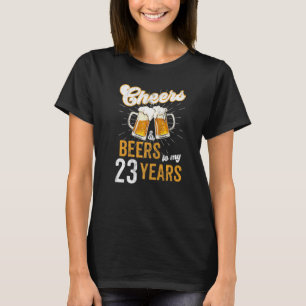 23 Year Old Cheers And Beers 1999 Vintage 23rd Bir T-Shirt