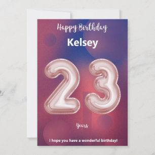23 year old Happy Birthday card