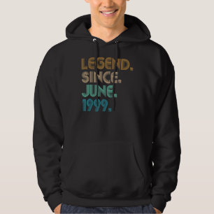 23 Year Old Legend Since June 1999 23rd Bday Vint Hoodie