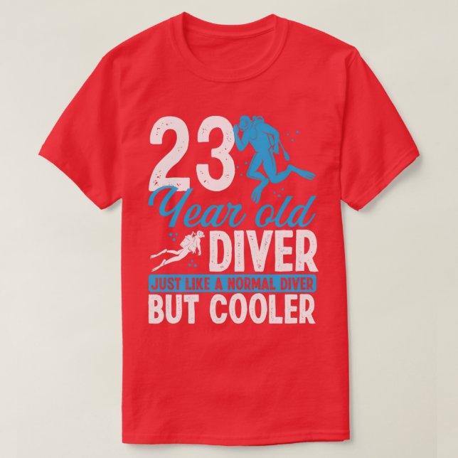 23 Year Scuba Diving Diver Snorkel 23 Birthday T-Shirt (Design Front)