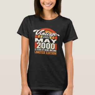 23 Years Of Being Awesome Vintage May 2000 23rd Bi T-Shirt