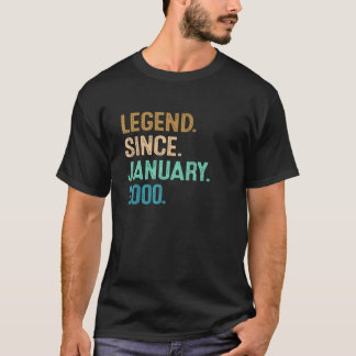 23 Years Old  Legend Since January 2000 23rd Birth T-Shirt