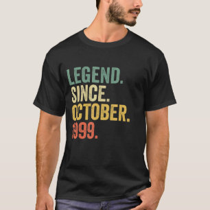 23 Years Old Legend Since October 1999 23rd Birth T-Shirt