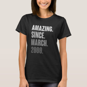 23 Years Old Vintage 2000 March Birthday 23rd Deco T-Shirt