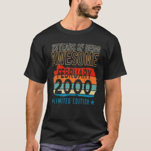 23 Years Old Vintage February 2000 23rd Birthday T-Shirt