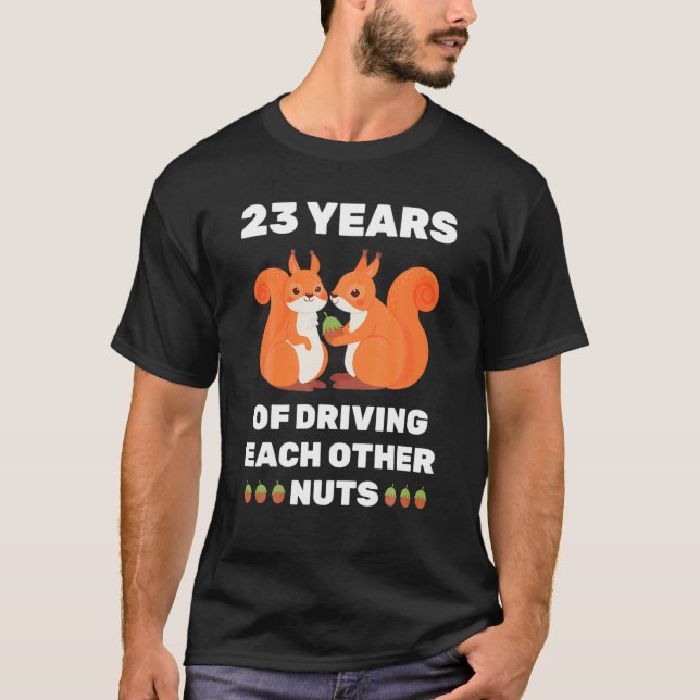23Rd 23-Year Wedding Anniversary Funny Couple For T-Shirt (Front)