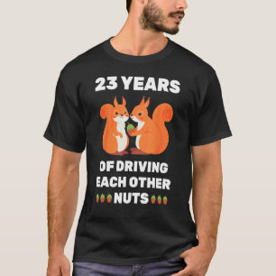 23rd 23-Year Wedding Anniversary Funny Couple For  T-Shirt
