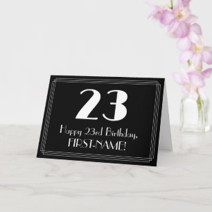 23rd Birthday ~ Art Deco Inspired Look "23", Name Card