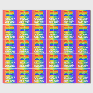 23rd Birthday: Colourful, Fun Rainbow Pattern # 23 Wrapping Paper