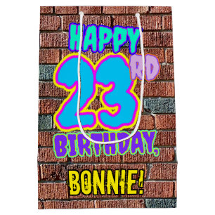 23rd Birthday: Fun, Urban Graffiti Inspired Look Medium Gift Bag