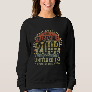 23rd Birthday Gifts Vintage December 2002 23 Years Sweatshirt