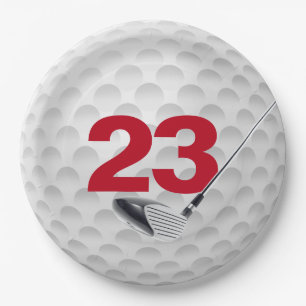 23rd Birthday Golf Ball Design Paper Plate