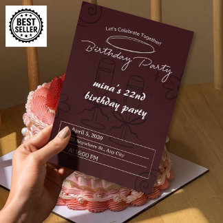 23rd birthday invitation template girls