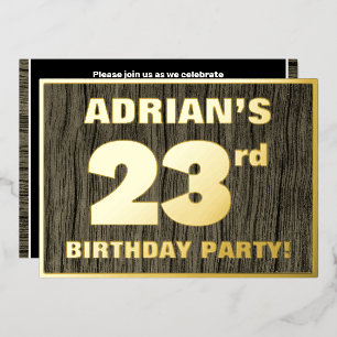 23rd Birthday Party: Bold, Faux Wood Grain Pattern
