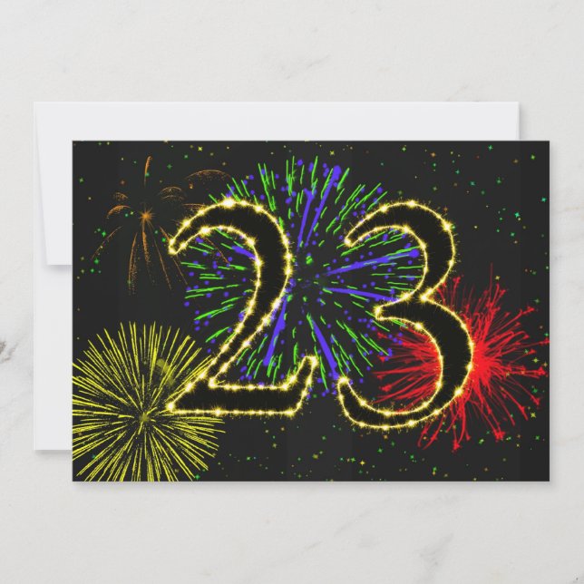 23rd birthday party invitate invitation (Front)