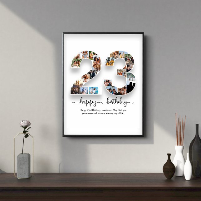 23rd Birthday Photo Collage Poster (Creator Uploaded)