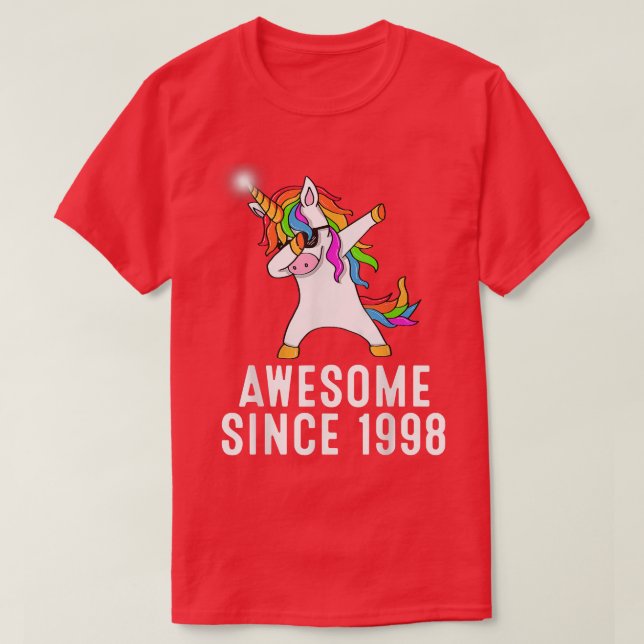 23rd birthday, unicorn dab, Awesome since 1998  T-Shirt (Design Front)
