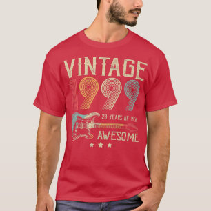 23rd Birthday Womens Mens Vintage Awesome 1999 Gui T-Shirt