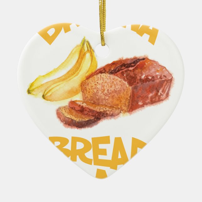 23rd February - Banana Bread Day Ceramic Tree Decoration (Front)