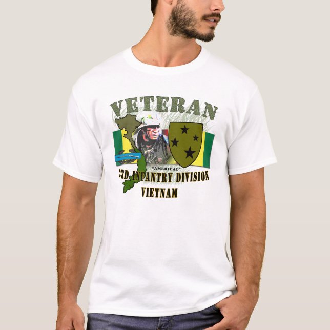 23rd Inf Div (Americal) - Vietnam (w/CIB) T-Shirt (Front)