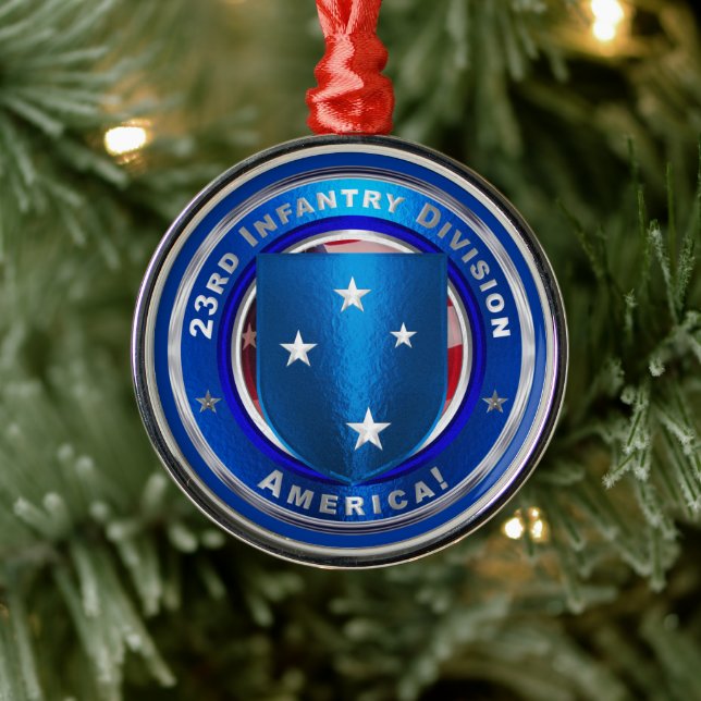 23rd Infantry Division Christmas   Metal Tree Decoration (Tree)