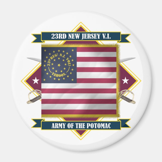 23rd New Jersey Volunteer Infantry Magnet (Front)