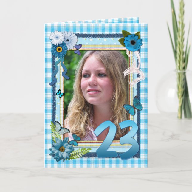 23rd photo card for a birthday (Front)
