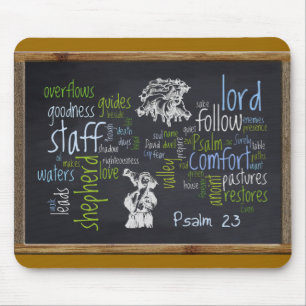 23rd Psalm Chalkboard 1 Mouse Mat