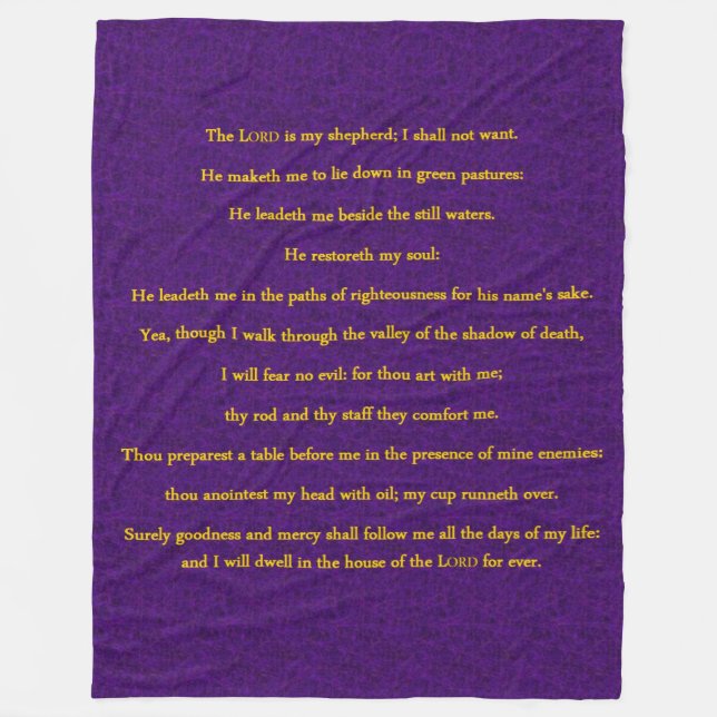 23rd PSALM Fleece Blanket (Front)