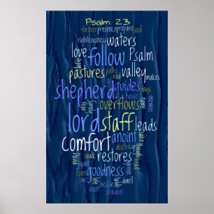 23rd Psalm Flowing Water Poster