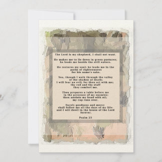 23rd Psalm Invitation Abstract